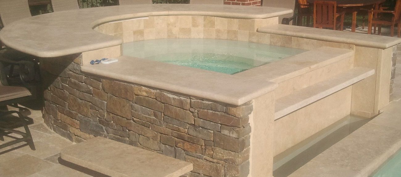 caramel travertine spa