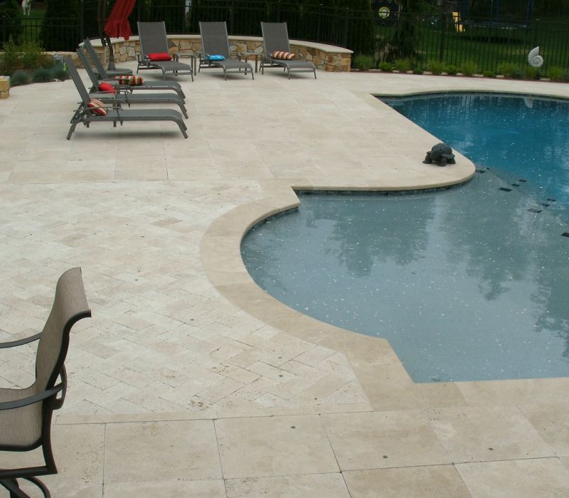 Caramel Travertine Pool Pavers