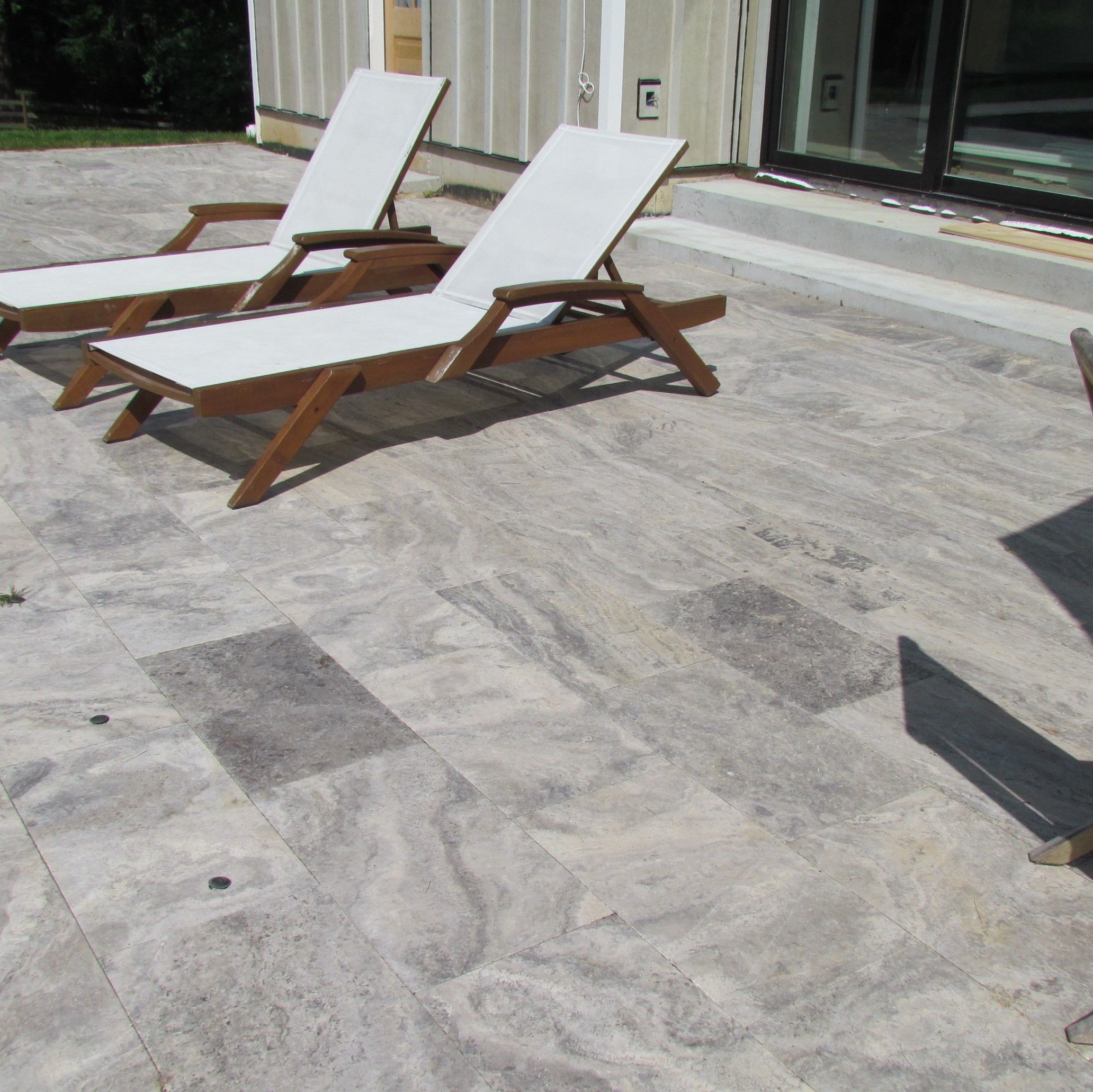 Silver Travertine Patio Pavers 12x24