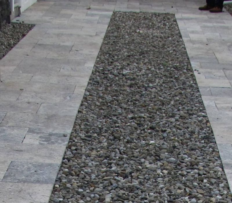 silver paver driveway