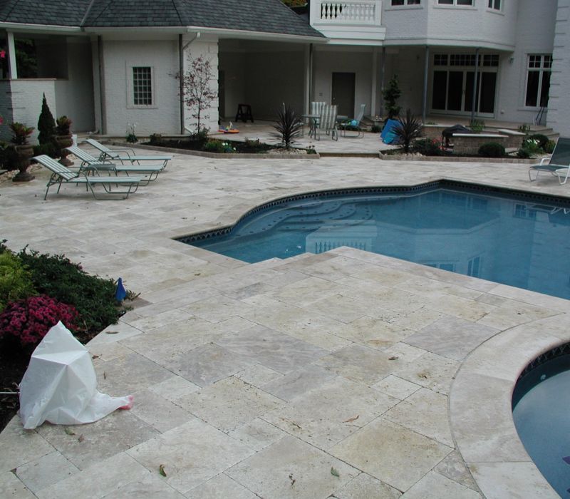 Caramel Walnut Noce Mix Pool Deck Pavers