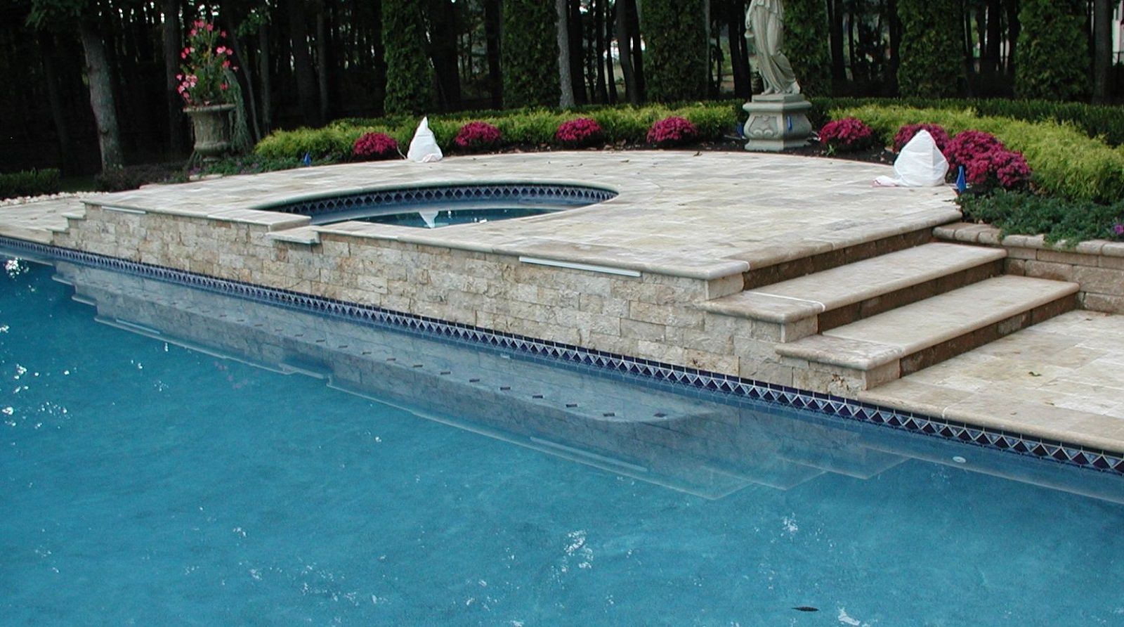 caramel travertine coping treads split face veneer